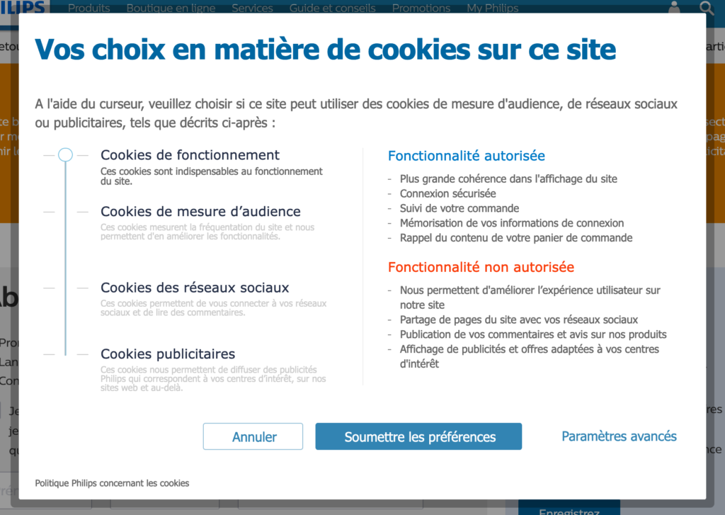 Vos choix en matière de cookies sur ce site