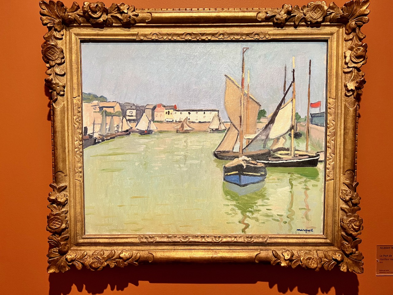 Bateaux dans le port de Honfleur, peint par Albert Marquet